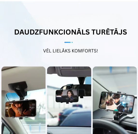 360 grādu rotējošs automašīnas tālruņa turētājs