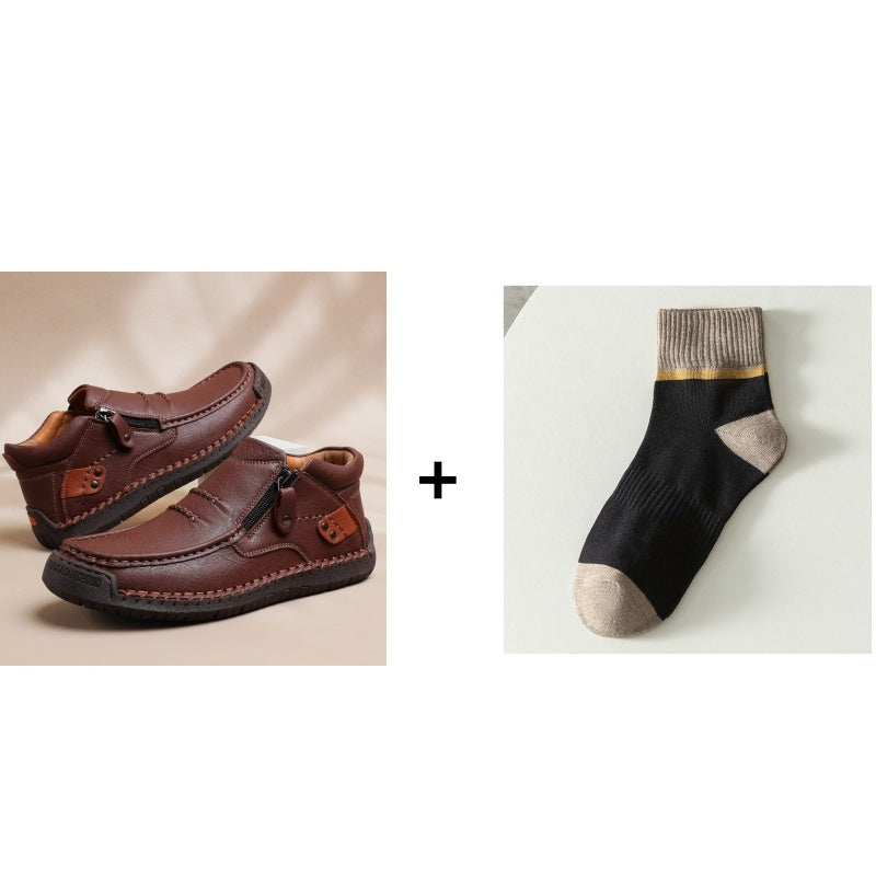 Retro āra stila vīriešu PU zābaki