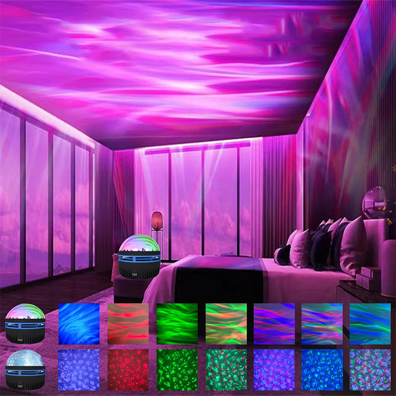 Krāsainais sienas projektors Ocean Galaxy ar tālvadības pulti
