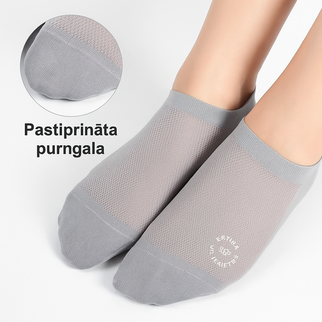 Īpaši plānas neslīdošas neredzamās zeķes