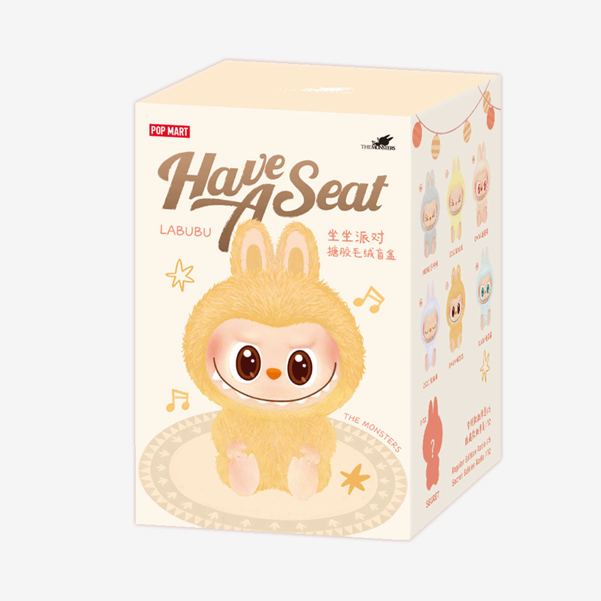 LABUBU | Plīša piekariņš "Have a Seat" kolekcijas pārsteiguma kastīte Pop Mart