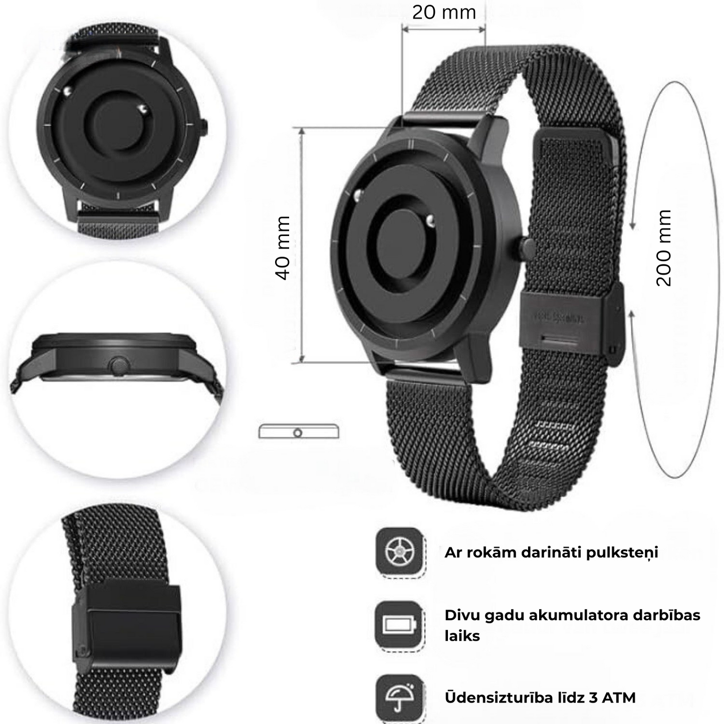 Magnetic Watch™ – unikāls magnetisks pulkstenis, kas apvieno mākslu un laiku