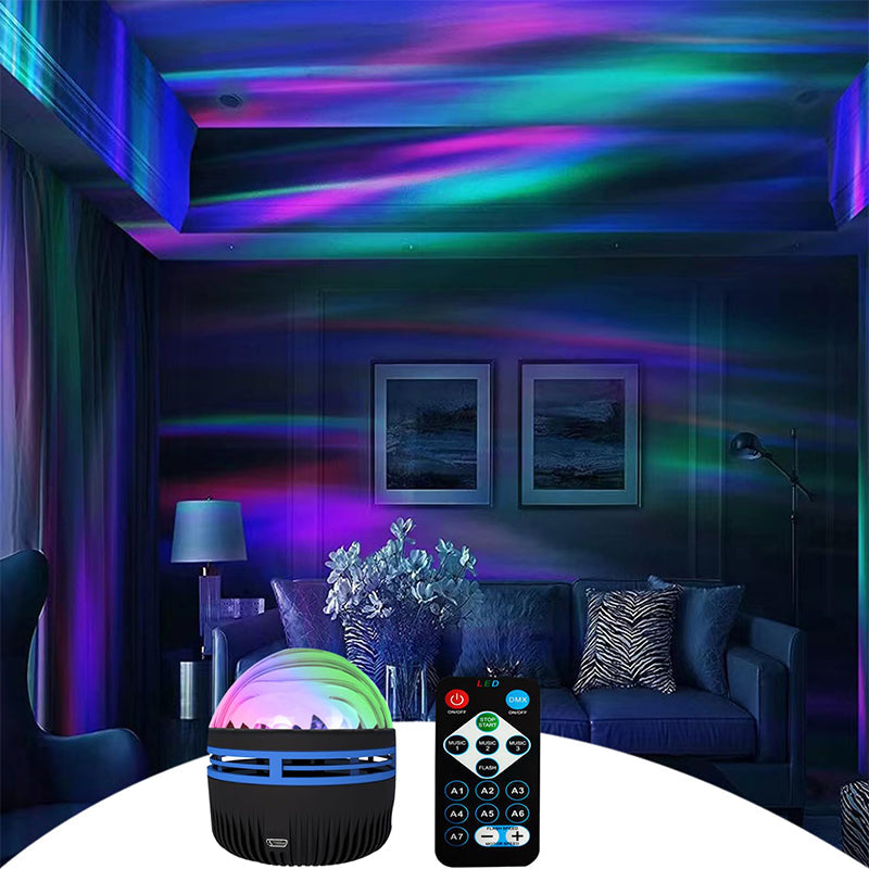 Krāsainais sienas projektors Ocean Galaxy ar tālvadības pulti