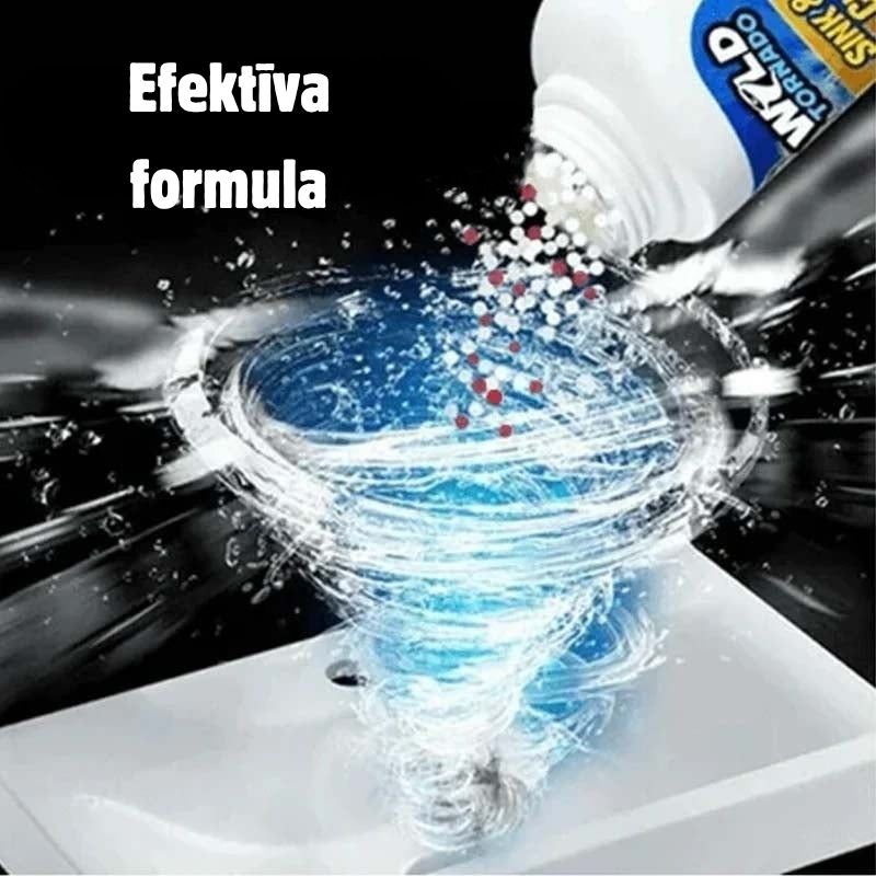 Spēcīgs tīrīšanas līdzeklis izlietnēm un caurulēm
