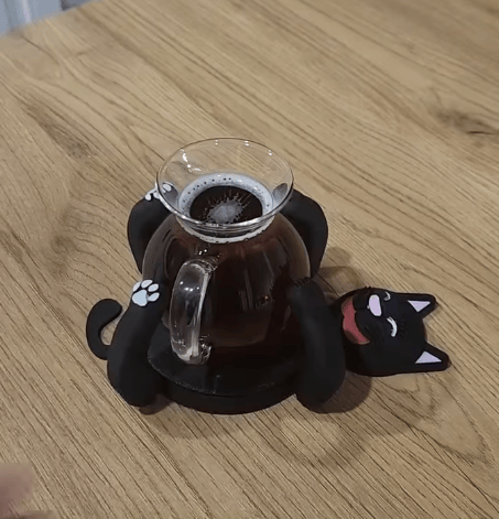 3D kaķu dzērienu paliktņi