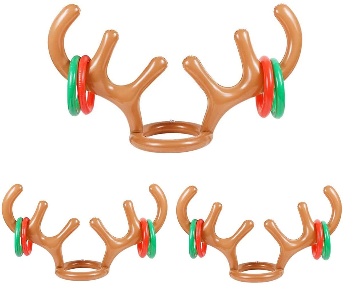 🎉 Ziemassvētku spēle „Ragu mešana“ – piepūšami aļņa ragi