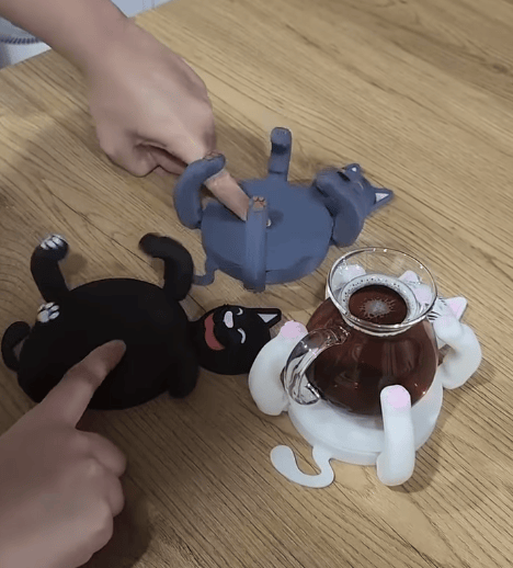 3D kaķu dzērienu paliktņi