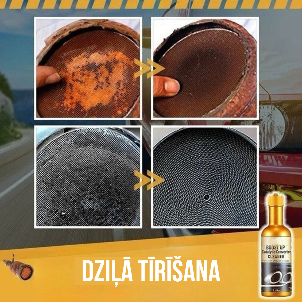 Automobiļu dzinēju tīrīšanas līdzeklis oglekļa dioksīda emisiju samazināšanai
