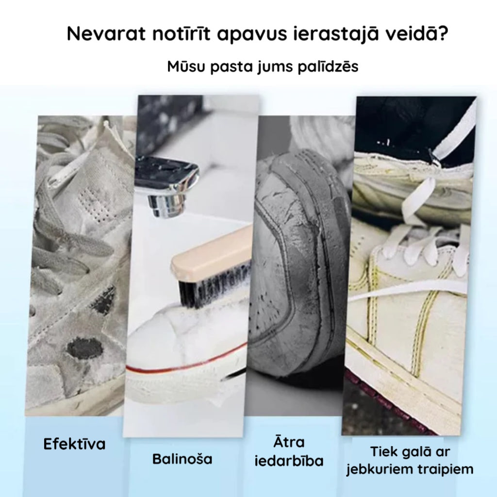 Balta apavu balināšanas pasta