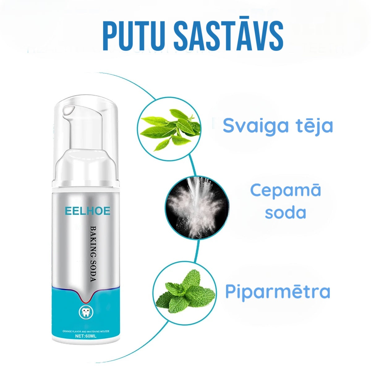 Dziļi attīroša putu zobu pasta