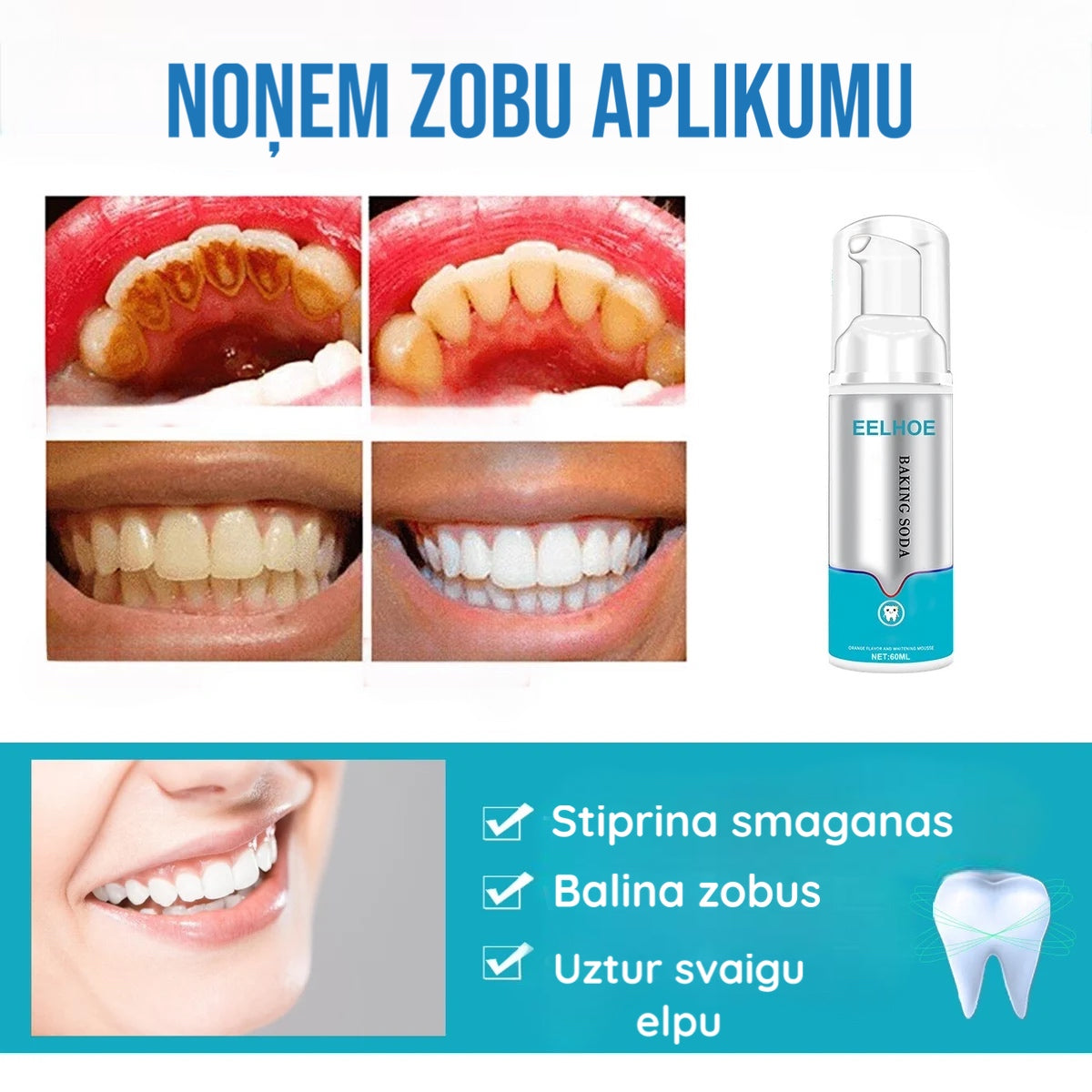 Dziļi attīroša putu zobu pasta