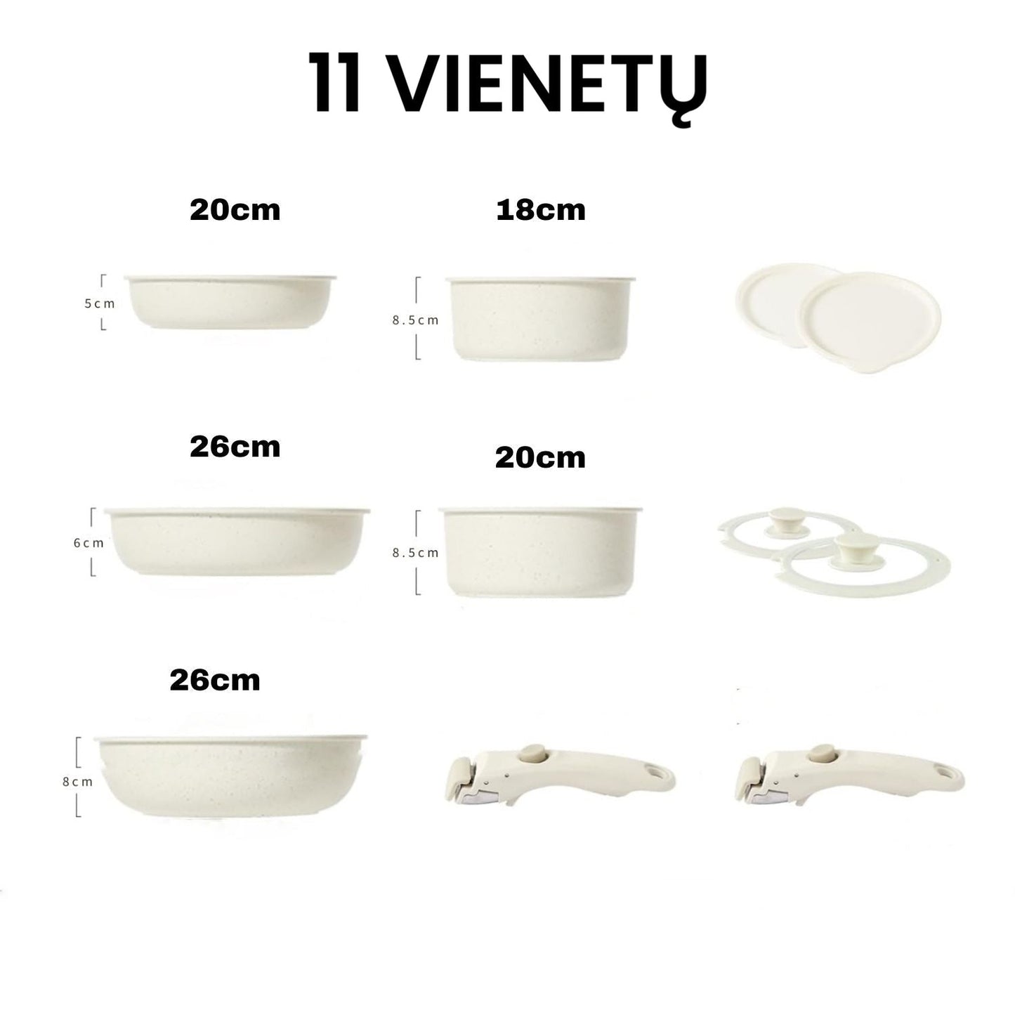 Pannu komplekts | Izturīga, neslīdoša un stilīga gatavošana