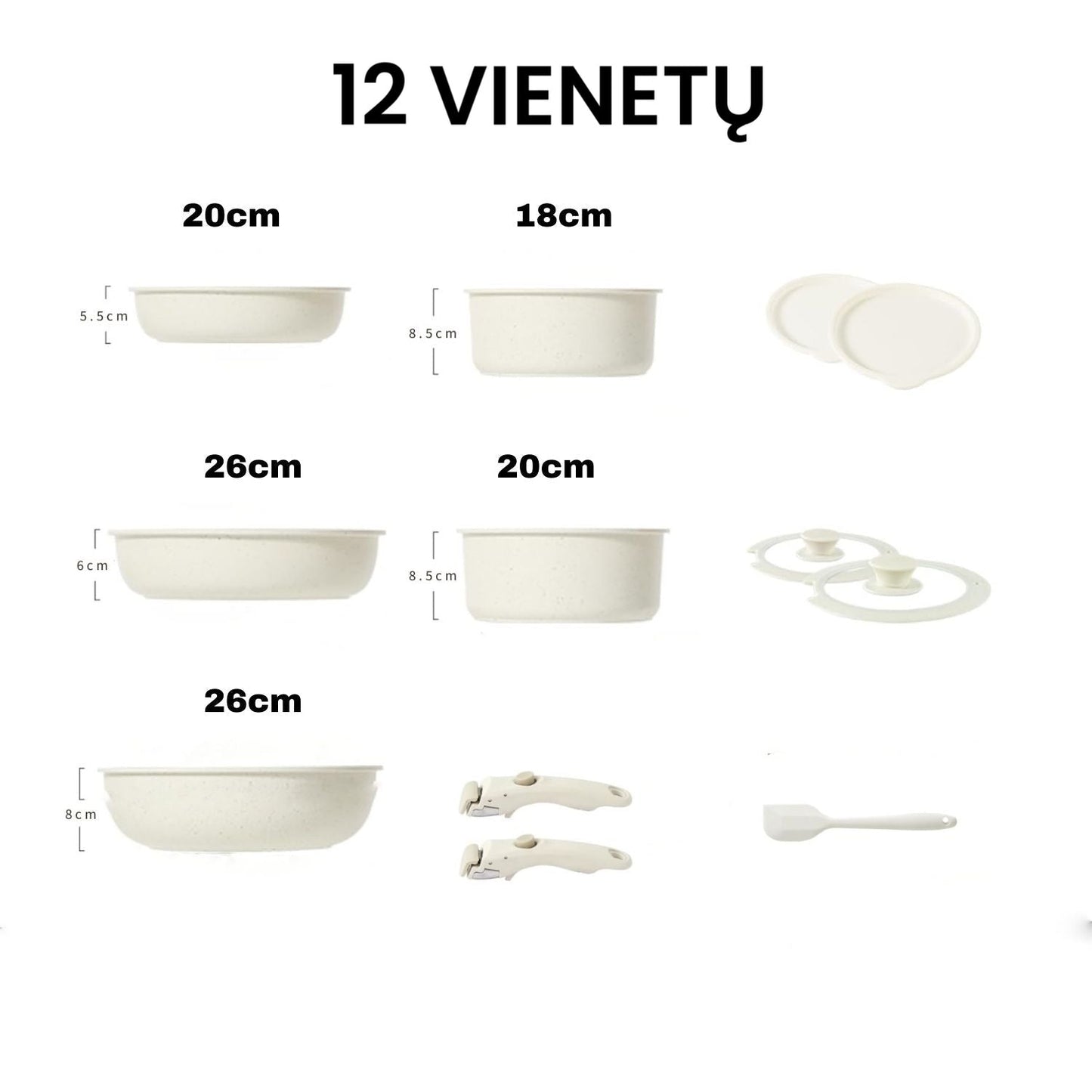 Pannu komplekts | Izturīga, neslīdoša un stilīga gatavošana