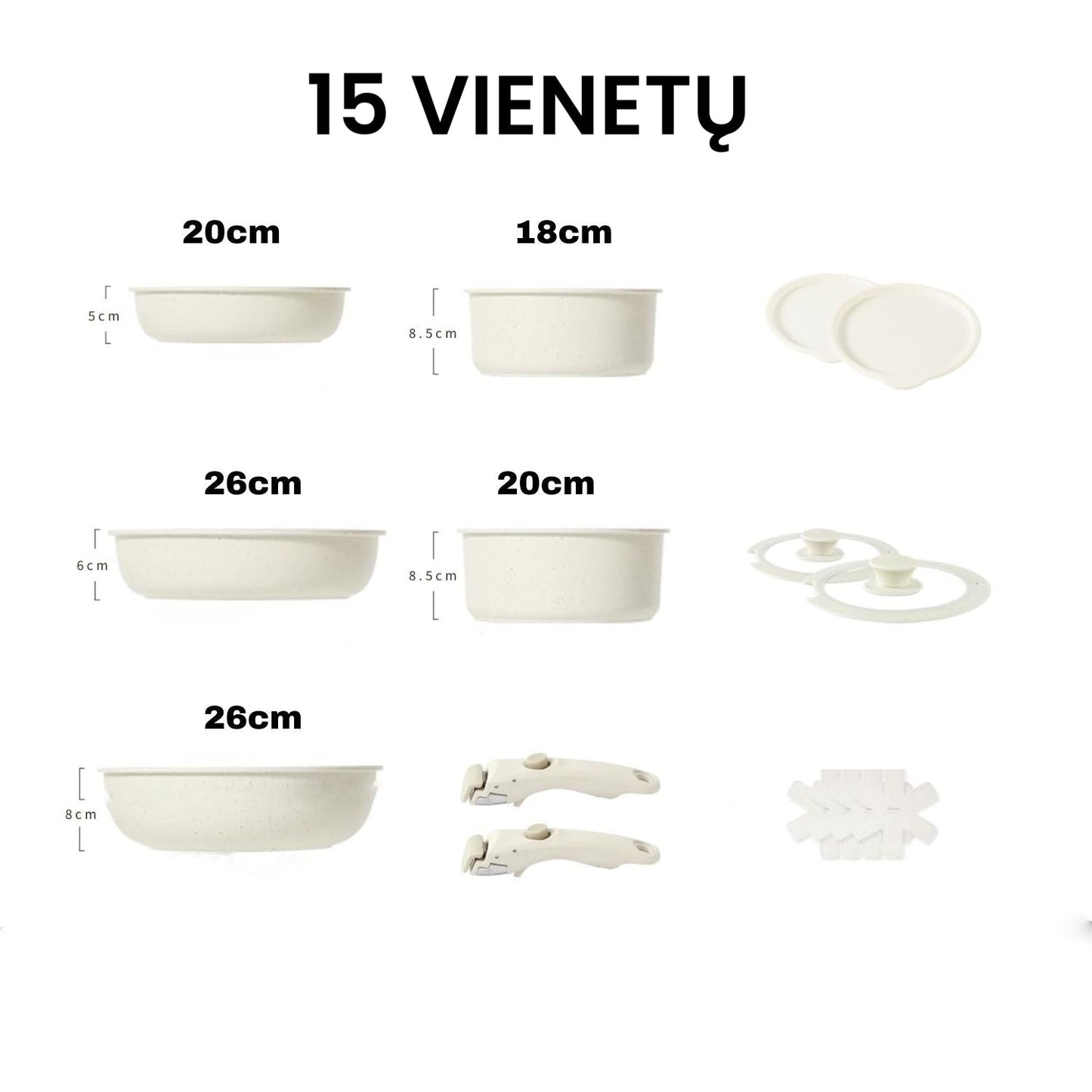 Pannu komplekts | Izturīga, neslīdoša un stilīga gatavošana