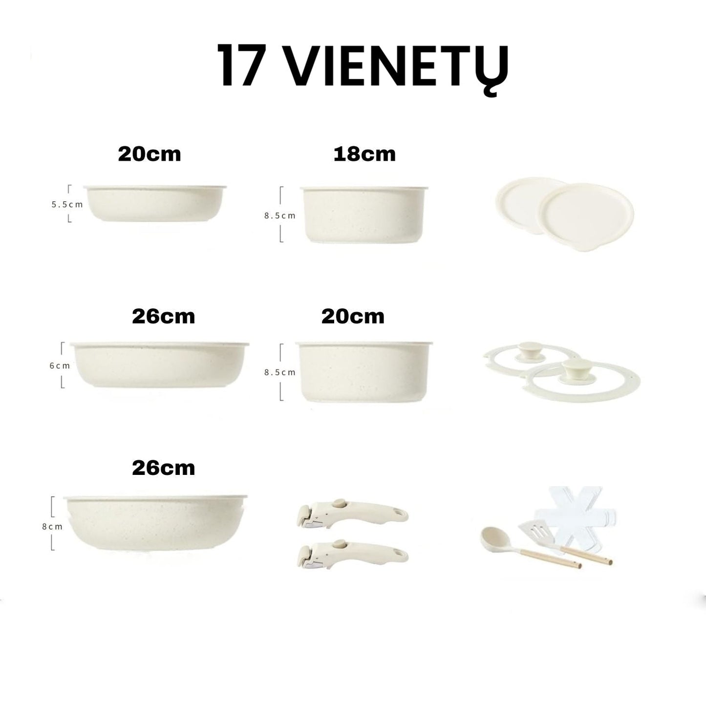 Pannu komplekts | Izturīga, neslīdoša un stilīga gatavošana