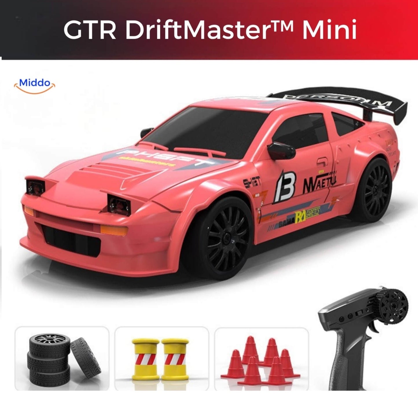 DriftMaster™ GTR | 4WD Drift RC rotaļu auto 🚗💨
