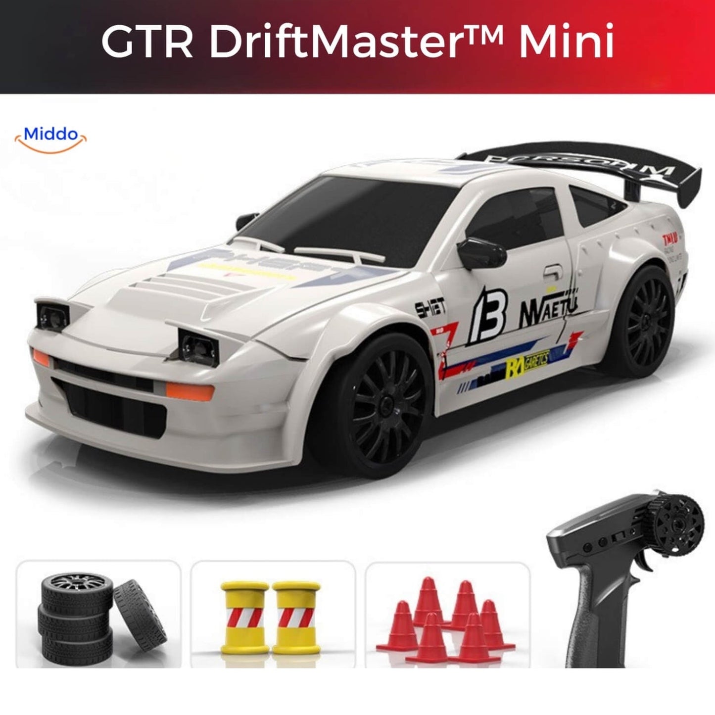 DriftMaster™ GTR | 4WD Drift RC rotaļu auto 🚗💨