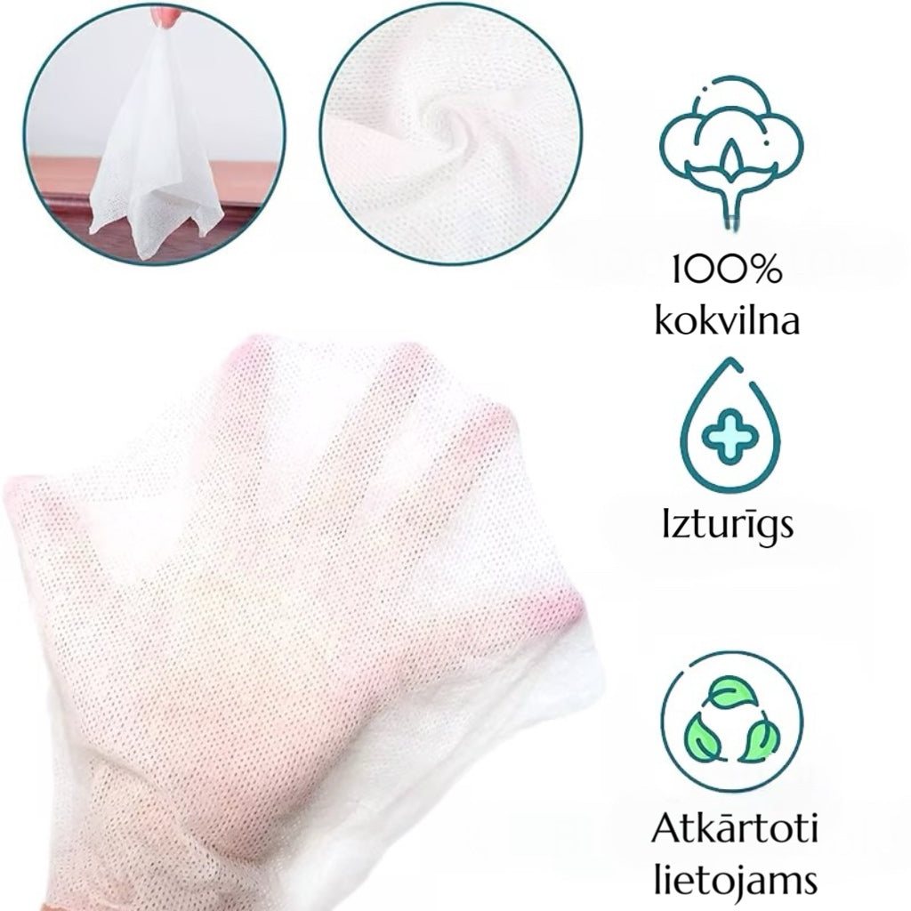 🌿 Kompresētie dvieļi tabletēs 🌿 (50 gab.)