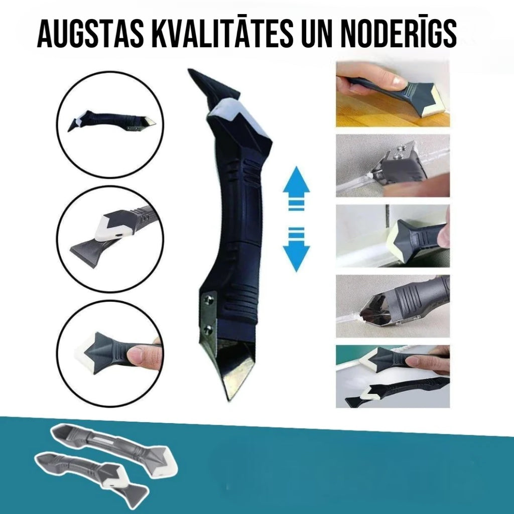 3-vienā rīks flīžu, stūru remontam