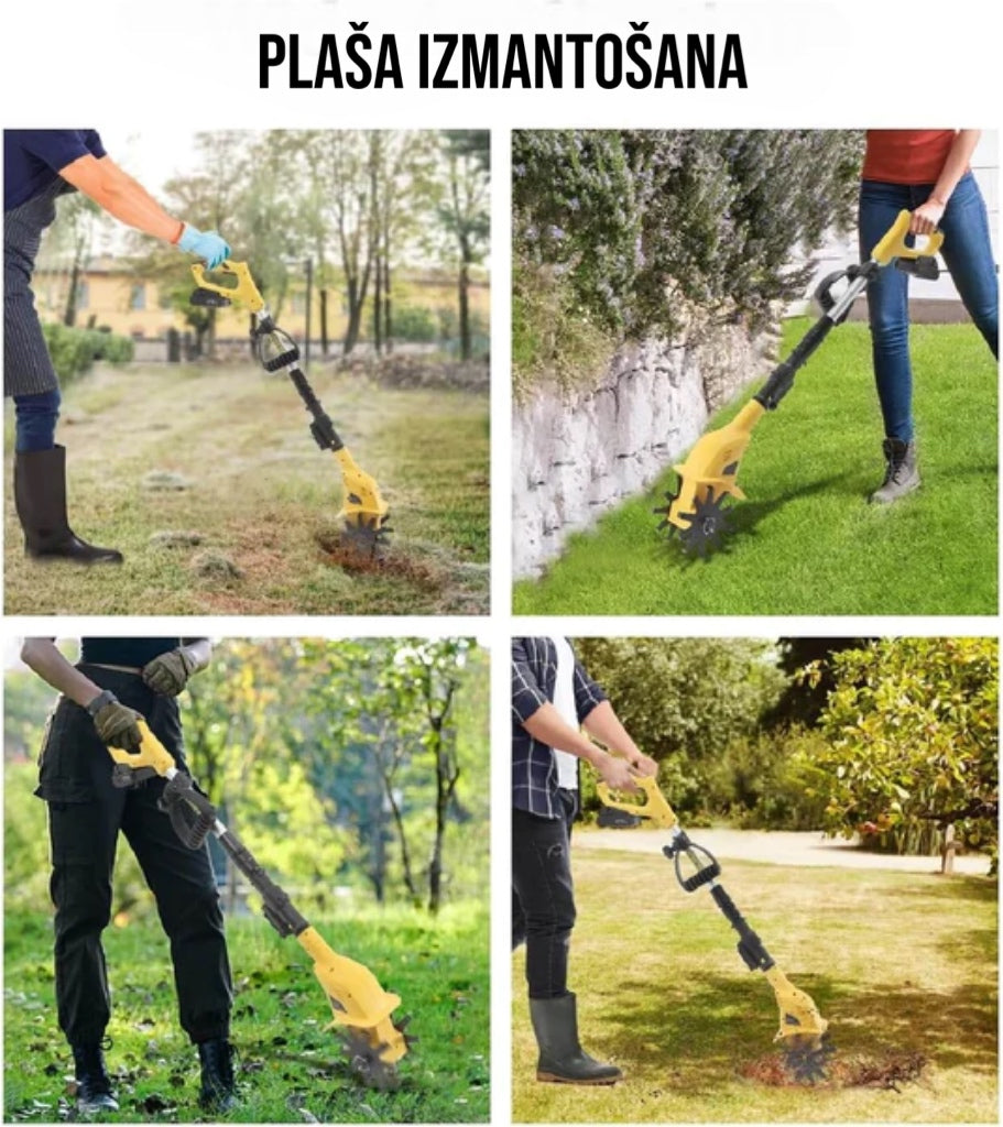 Elektriskais bezvadu augsnes kultivators - irdinātājs