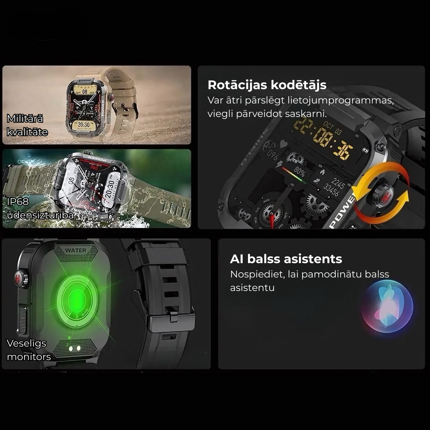 Galaxy Armor™ viedpulkstenis – ietaupi vairāk nekā 100 € par neiznīcināmu viedpulksteni iOS un Android