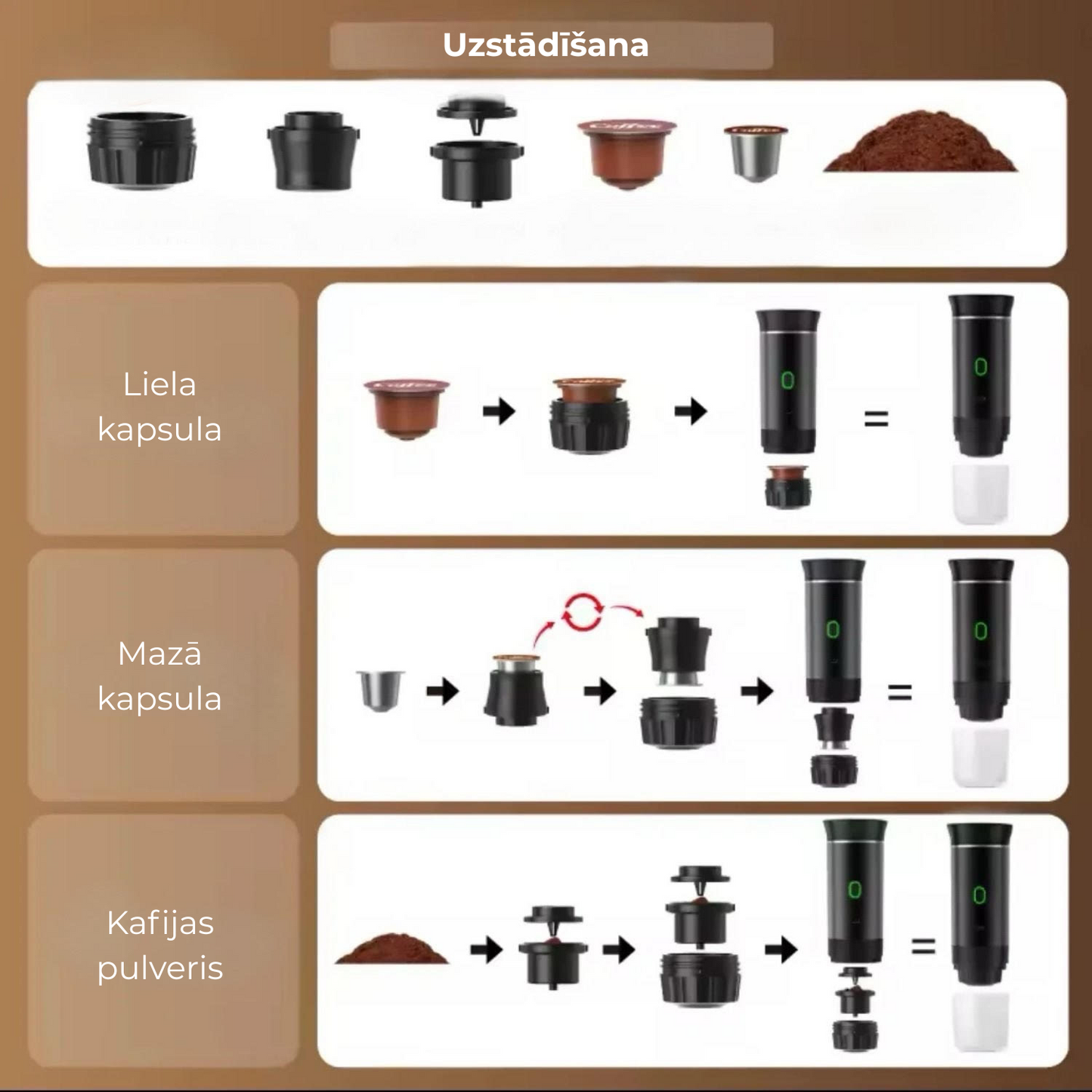 BrewMaster™ | Pārnēsājamais espresso kafijas aparāts