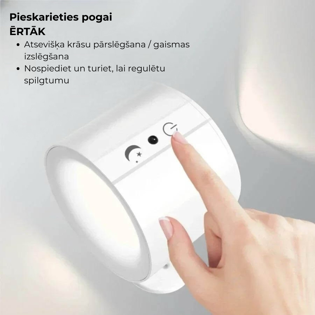 NordGlow – Magnētiskā LED sienas lampa ar diviem gaismas avotiem | Elastīgs apgaismojums katrai mājas telpai