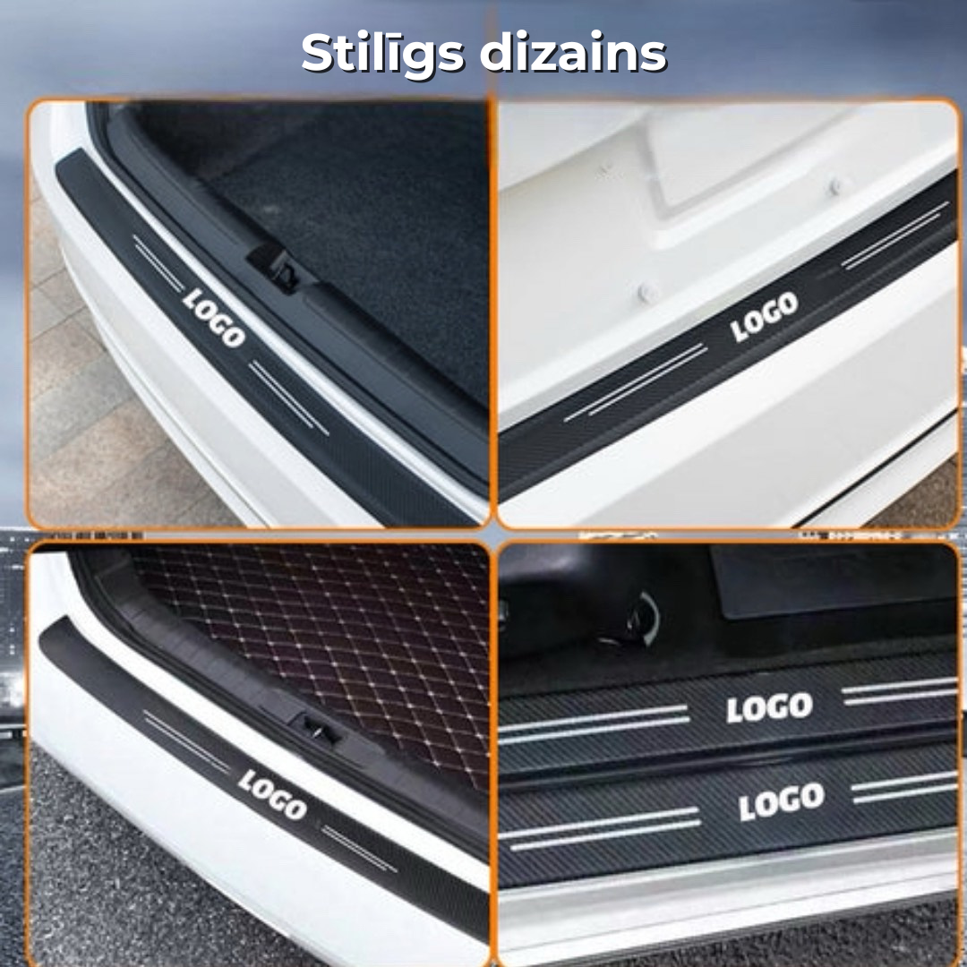 Automobiļa bagāžas nodalījuma uzlīme