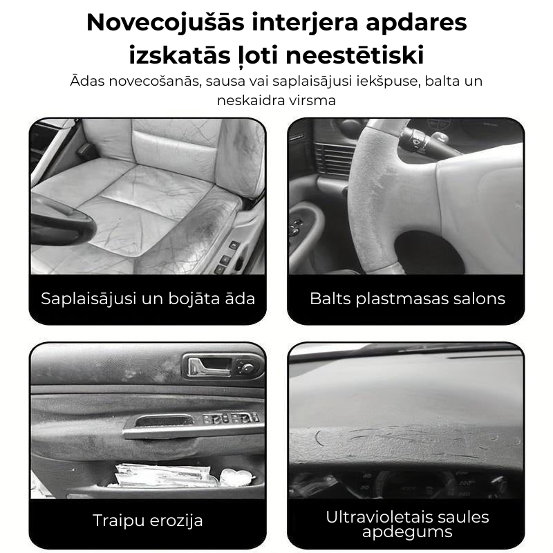 Ādas automobiļa sēdekļu kopšanas smēre