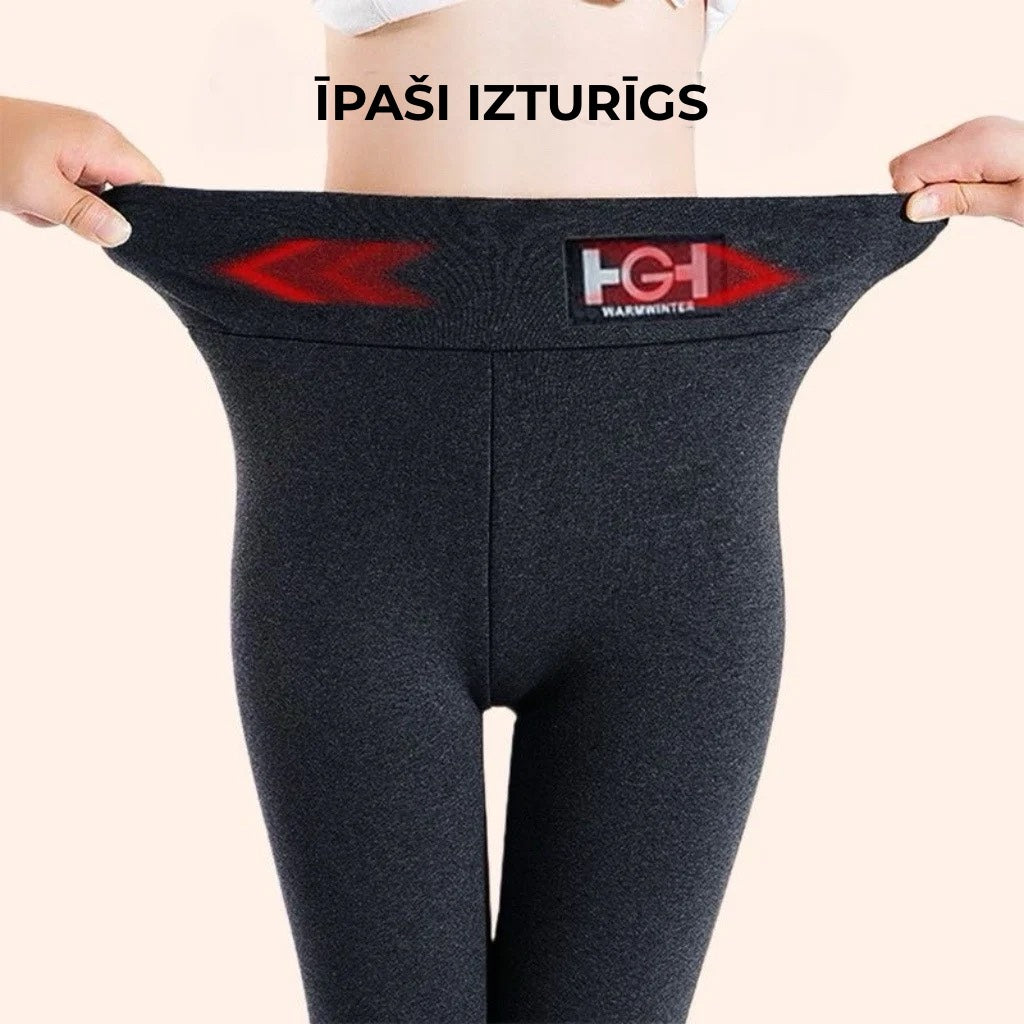 🔥Sieviešu mode – Silti kašmira pieguļošie bikses