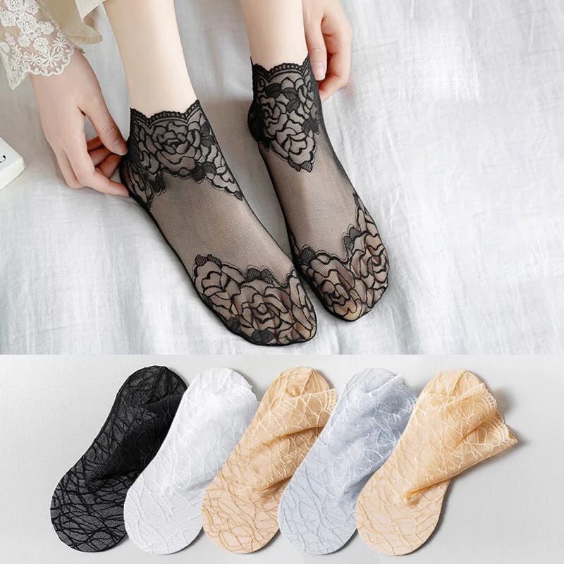 Sekssīgas mežģīņu zeķes sievietēm 🧦