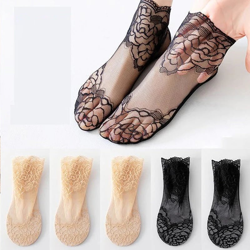Sekssīgas mežģīņu zeķes sievietēm 🧦