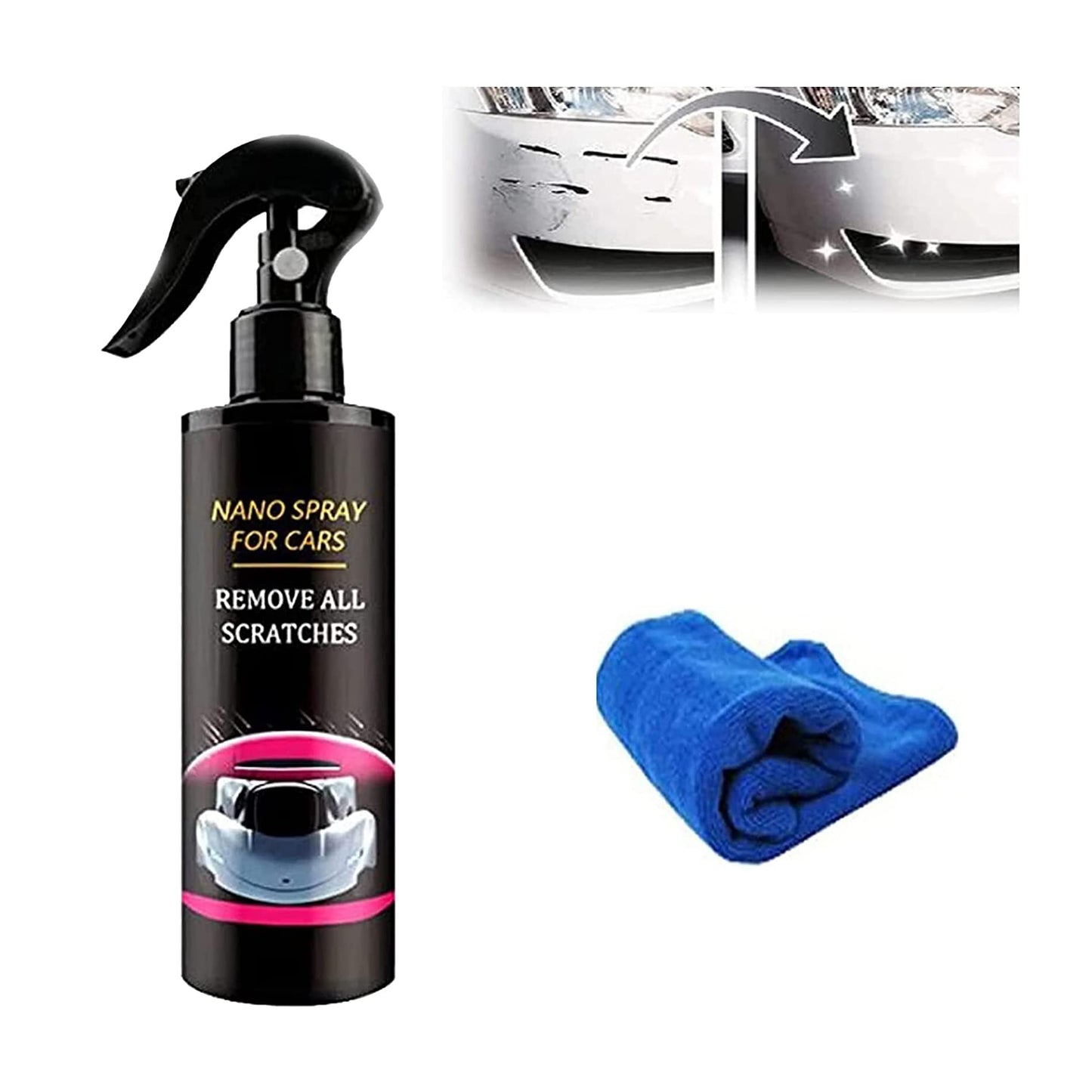 Skrāpējumu maskēšanas aerosols automašīnām