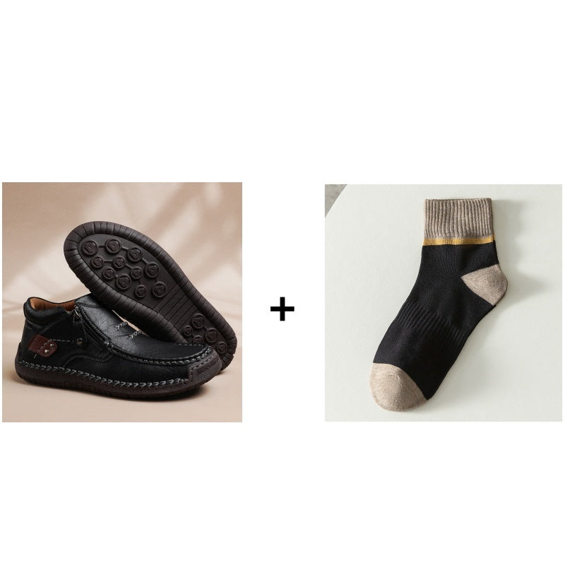 Retro āra stila vīriešu PU zābaki