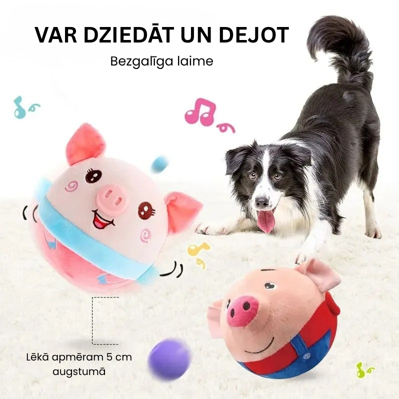🔥 Runājoša pūkaina lēkājoša rotaļlieta suņiem