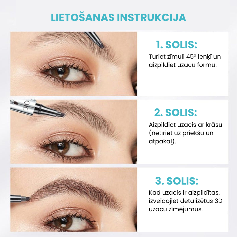 🔥 3D ūdensizturīgs mikropigmentācijas uzacu zīmulis