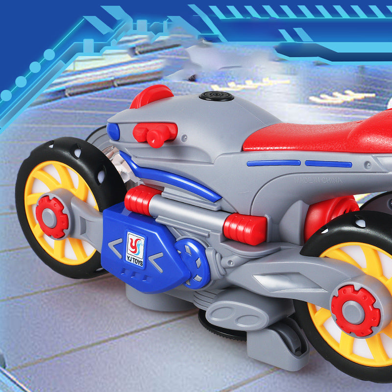 Jauns elektriskais motocikls ar gaismām un mūziku