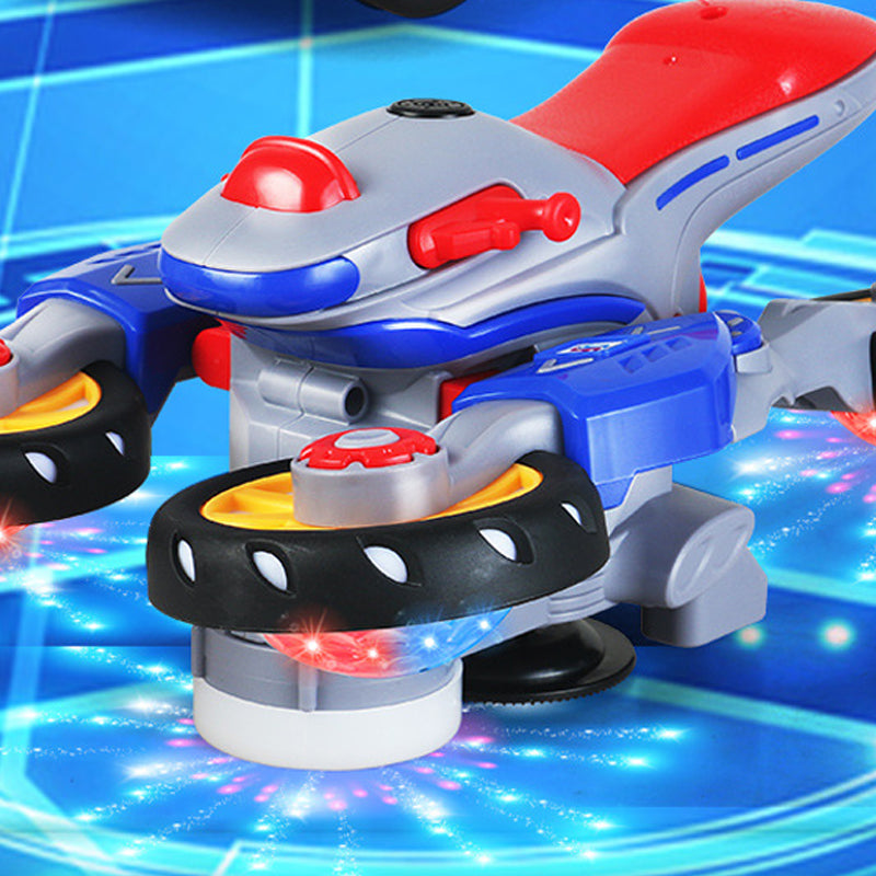 Jauns elektriskais motocikls ar gaismām un mūziku