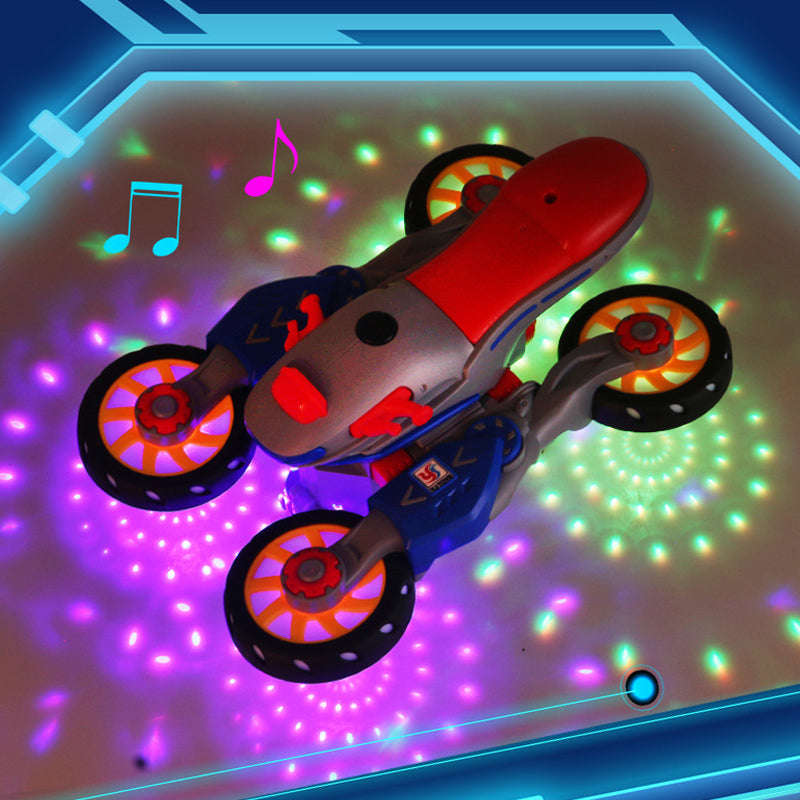 Jauns elektriskais motocikls ar gaismām un mūziku