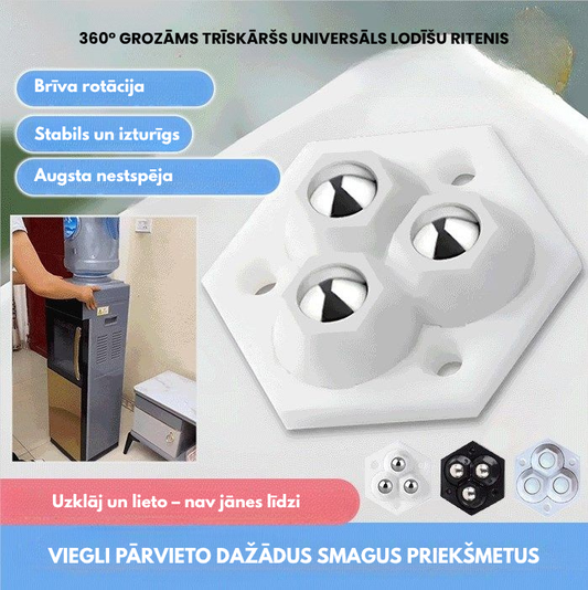 360° rotējoši trīskāršie mēbeļu ritentiņi