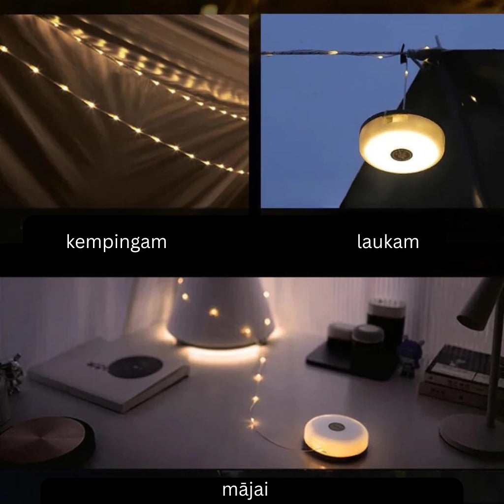 🔥💡 Ūdensizturīga pārnēsājama magnētiskā LED gaismiņu virtene āra lietošanai