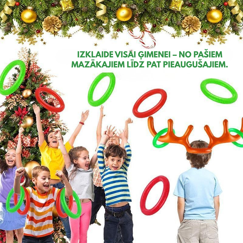 🎉 Ziemassvētku spēle „Ragu mešana“ – piepūšami aļņa ragi