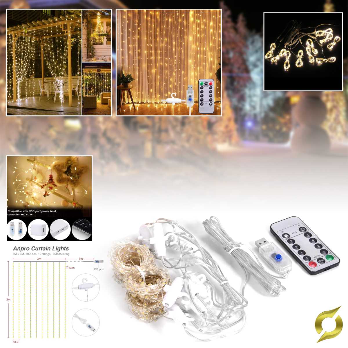 MAĢISKĀ LED AIZKARU GIRLANDA