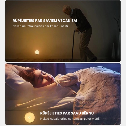 💡 Gudrais LED naktsgaismas ar cilvēka kustības sensoru