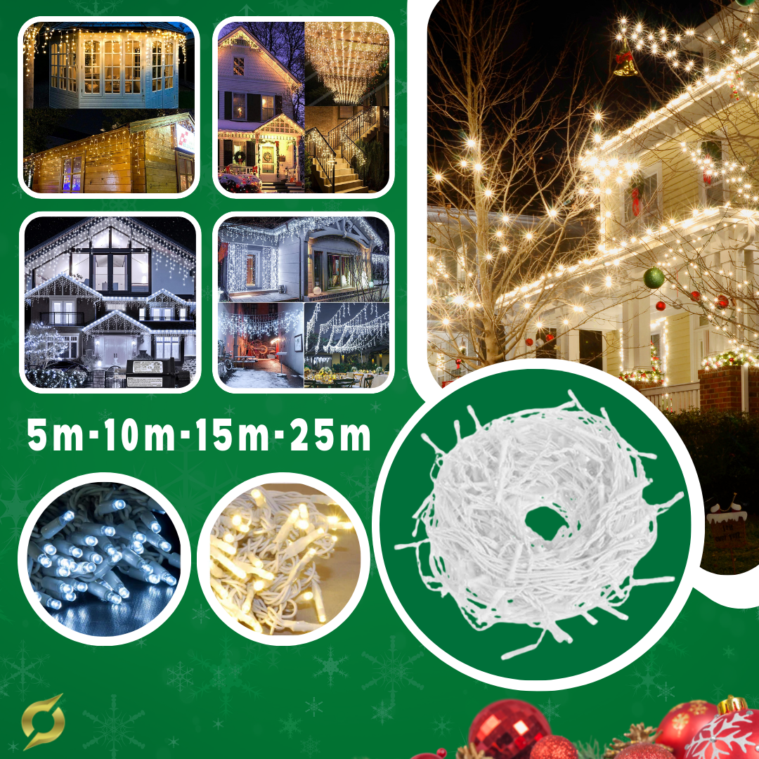 LED ledus lāstekas – krītošās lampiņas