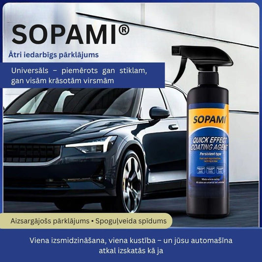 Sopami™ Nano Spray automašīnām | Kristāla pārklājums, spīdums un ilgstoša aizsardzība!
