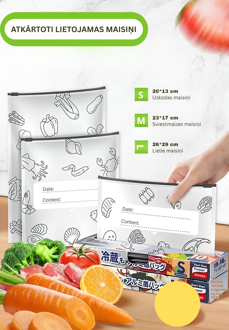 🌿 Daudzkārt lietojamie maisiņi – ērti un videi draudzīgi!