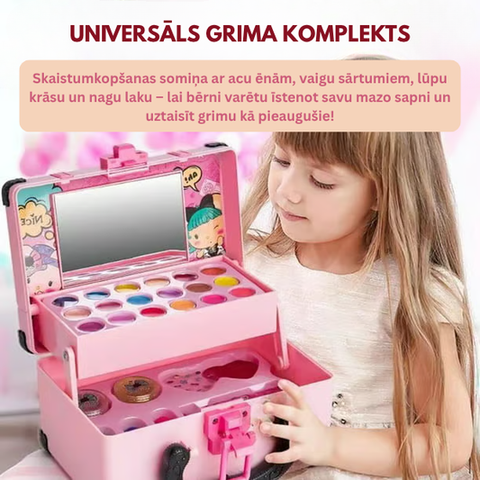 🌸 Bērnu nomazgājamais grima komplekts – droša un radoša spēle