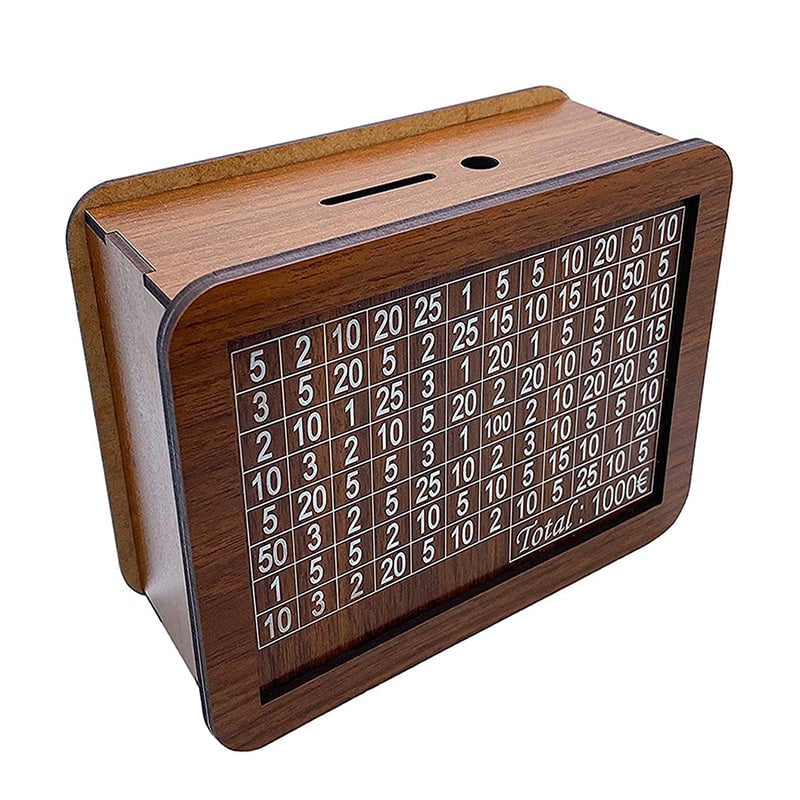 💶 Koka naudas kaste ar iegravētiem attēliem 🔐