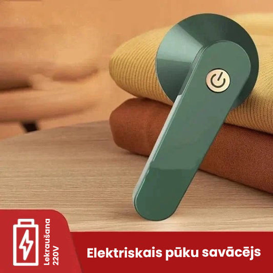 Elektriskais uzlādējamais pūku savācējs